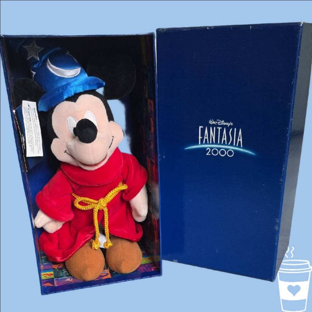 Mickey Mouse Sorcerer Fantasia 2000 Walt Disney 14" Plush Boxed